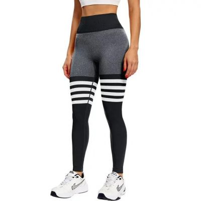 A AGROSTE Seamless Workout Black Leggings for Women Scrunch Butt Large Butt Lift